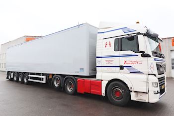 Ny Knapen 4 akslet Walkingfloor trailer 91 m3 udleveret til Tidemann Transport ApS